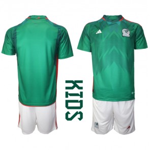 Maillot de foot Mexique Domicile enfant Monde 2022 Manches Courte (+ pantalon court)
